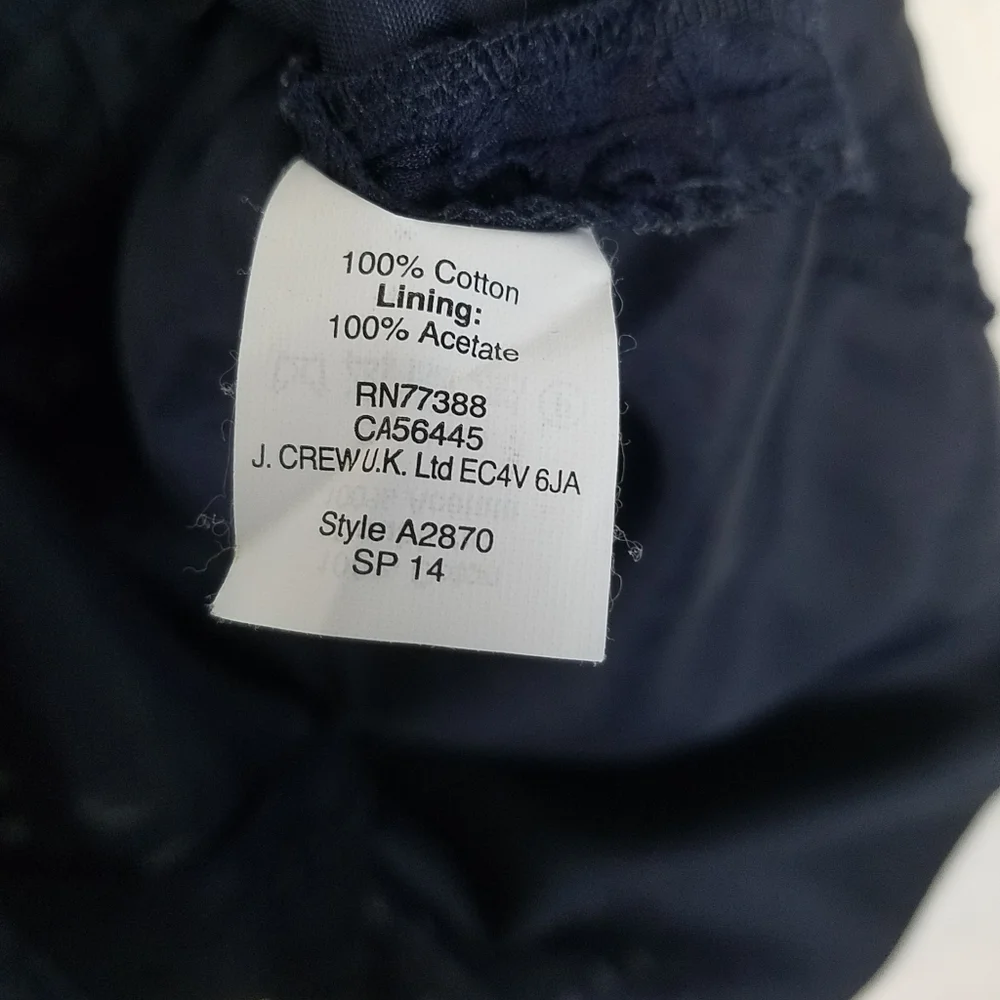J crew the pencil skirt blue eyelet skirt
